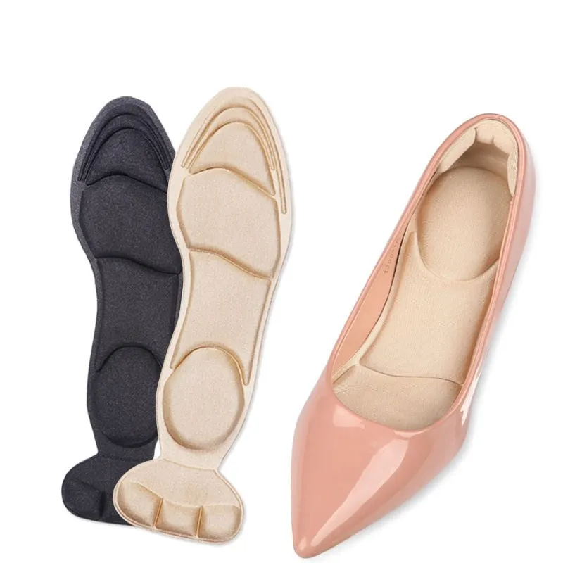 4D Soft Breathable Lady High-heeled Shoe Insoles-Beige