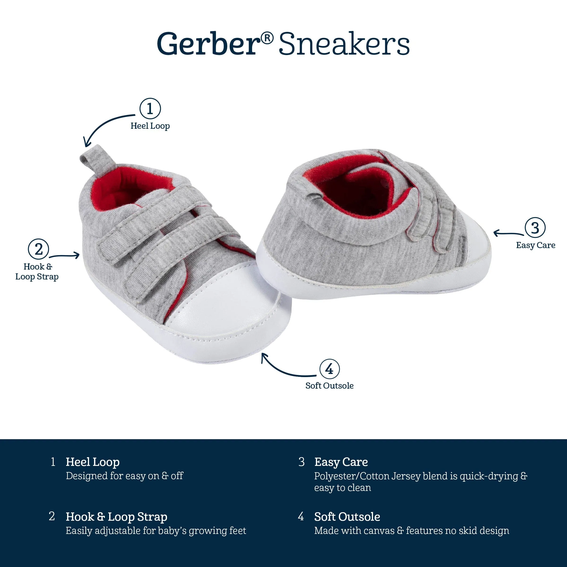 Baby Neutral Heather Gray Sneakers