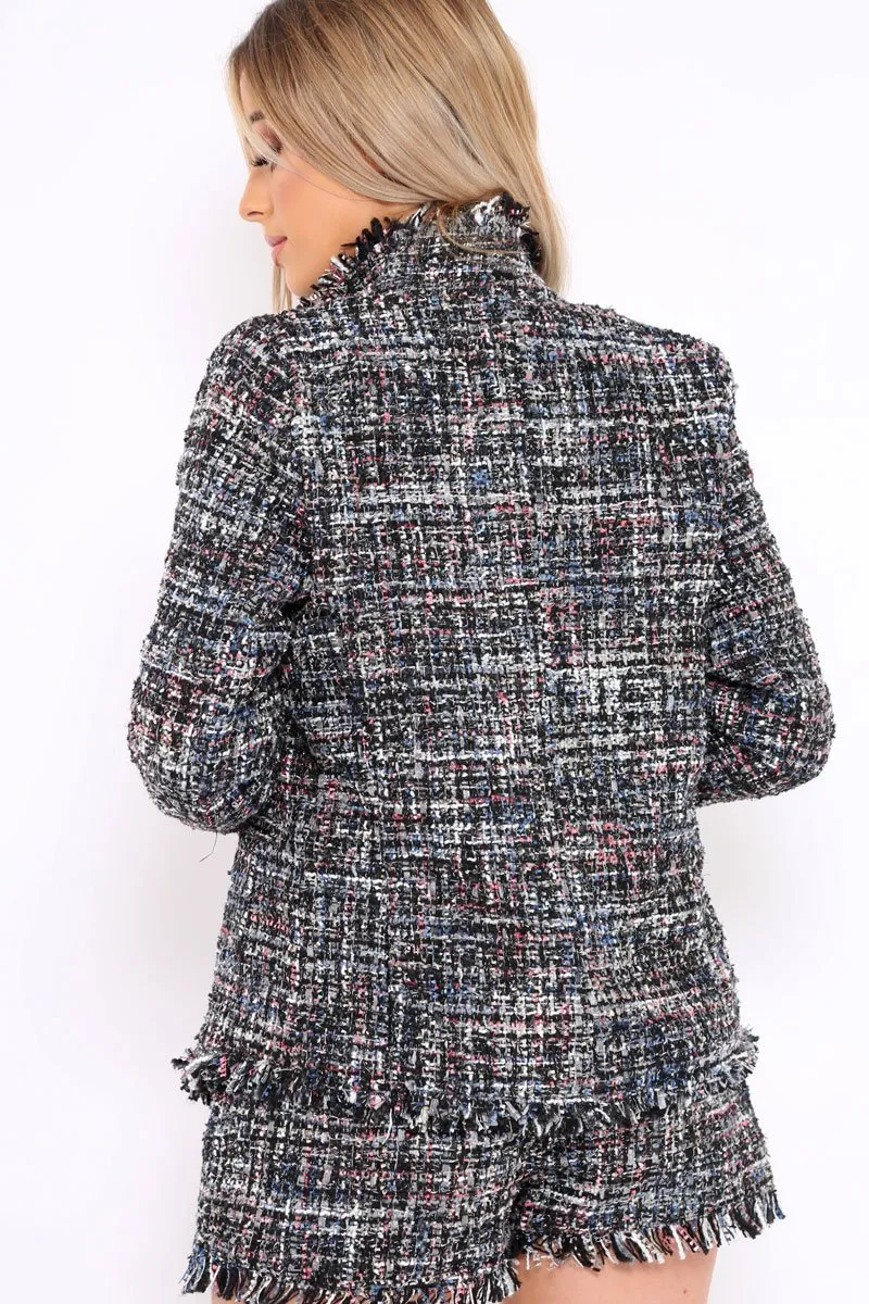 Blue Tweed Blazer - Rubi