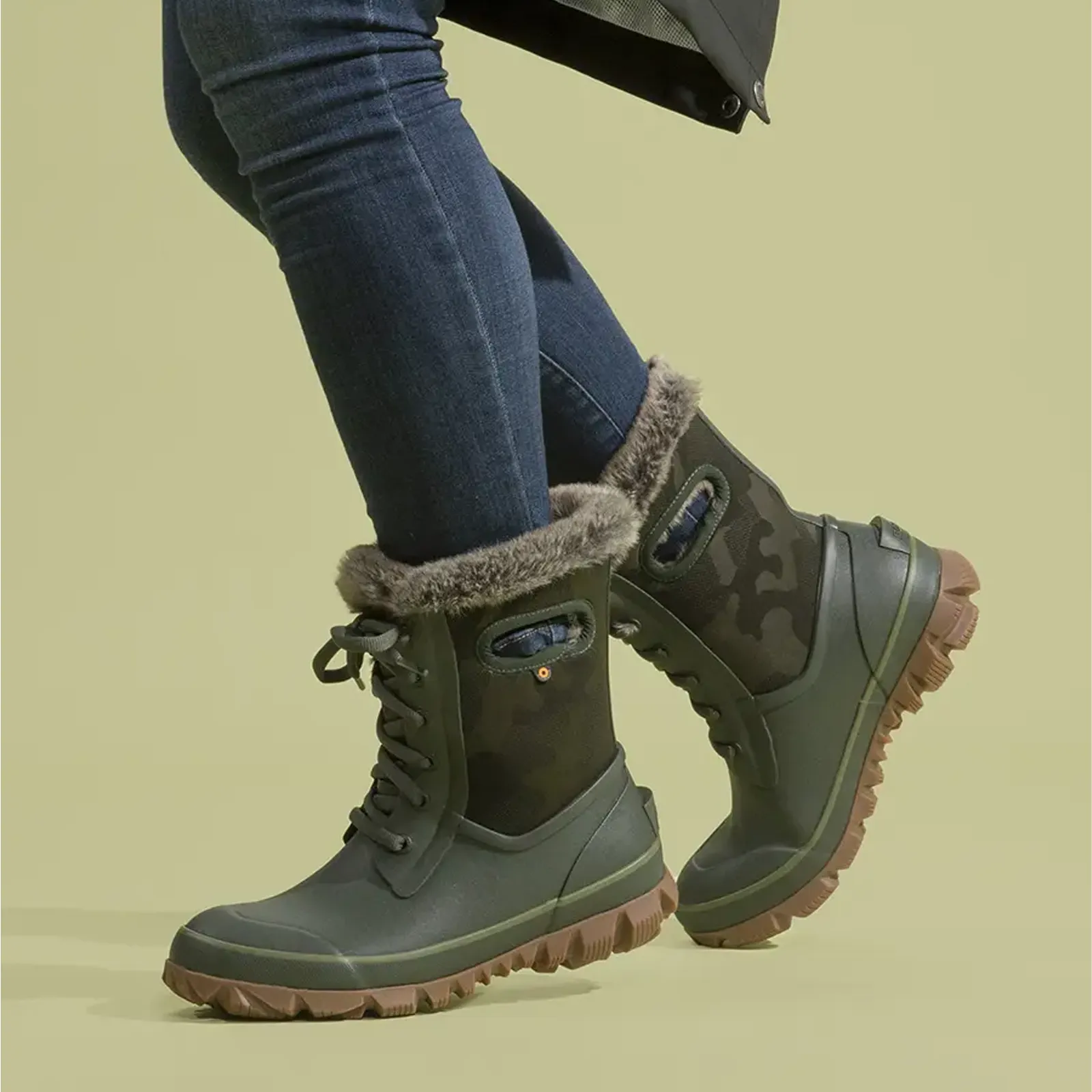 Bogs Arcata Tonal Camo Waterproof Winter Boot (Women) - Dark Green