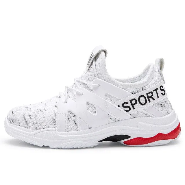 Breathable Boys Casual Shoes Girls Trainer white sport shoes