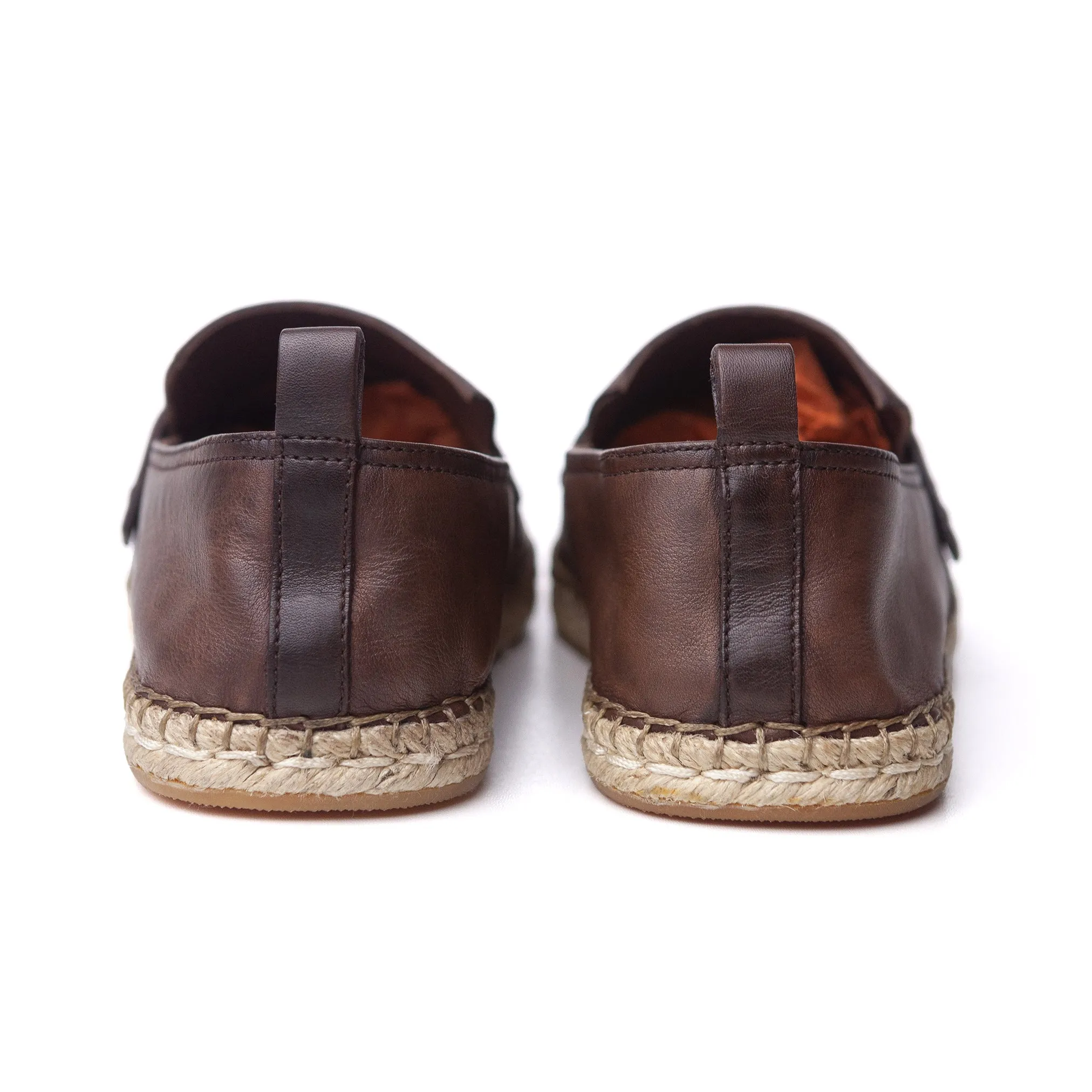 Brown Leather Espadrilles (41.5)