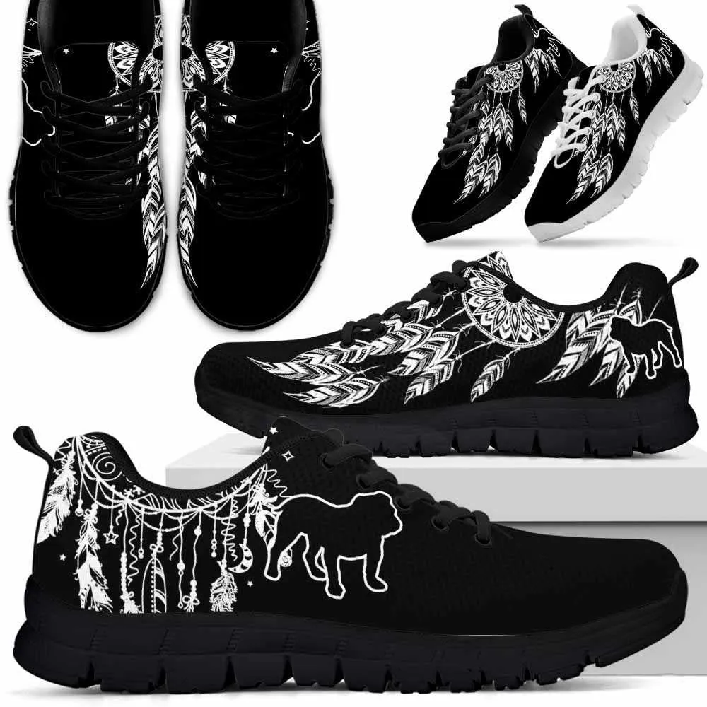 Bulldog Dog Sneaker, Bulldog Dreamcatcher Sneakers Running Shoes Gift Women Men, Bulldog Dog Shoes