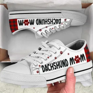 Dachshund Mom Paid Low Top Shoes Canvas Sneakers Casual Shoes, Dog Printed Shoes, Canvas Shoes For Men, Women