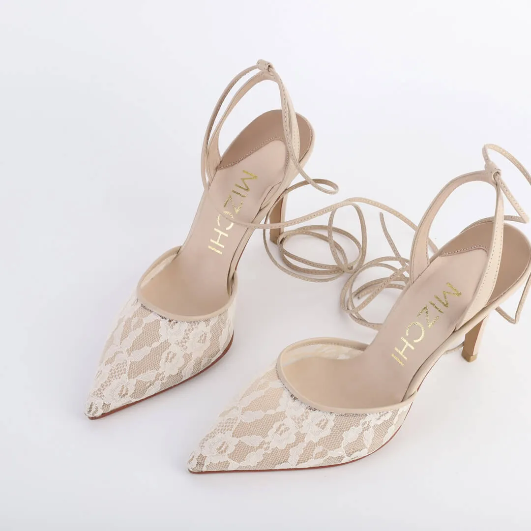 DIANE - lace up slingback