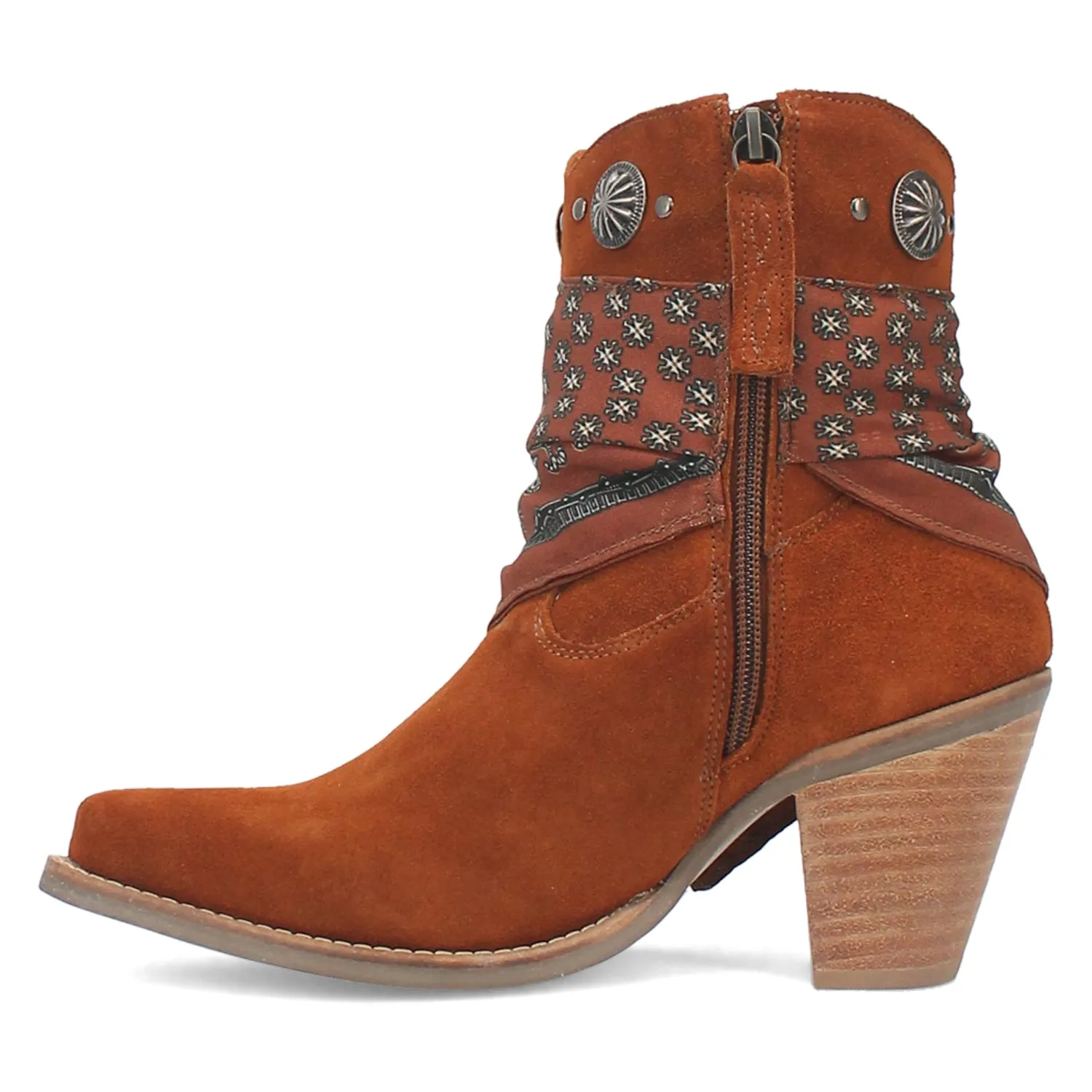 Dingo Womens Bandida Brown Suede Fashion Boots