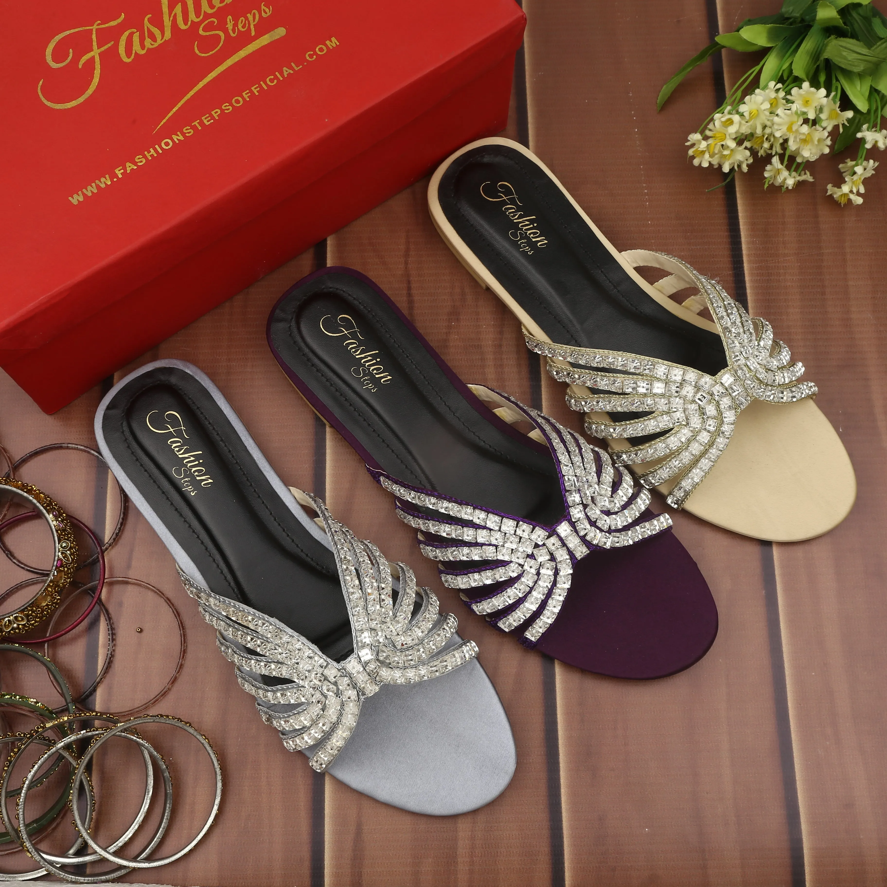 Fashion LEYA  Flats (Golden)