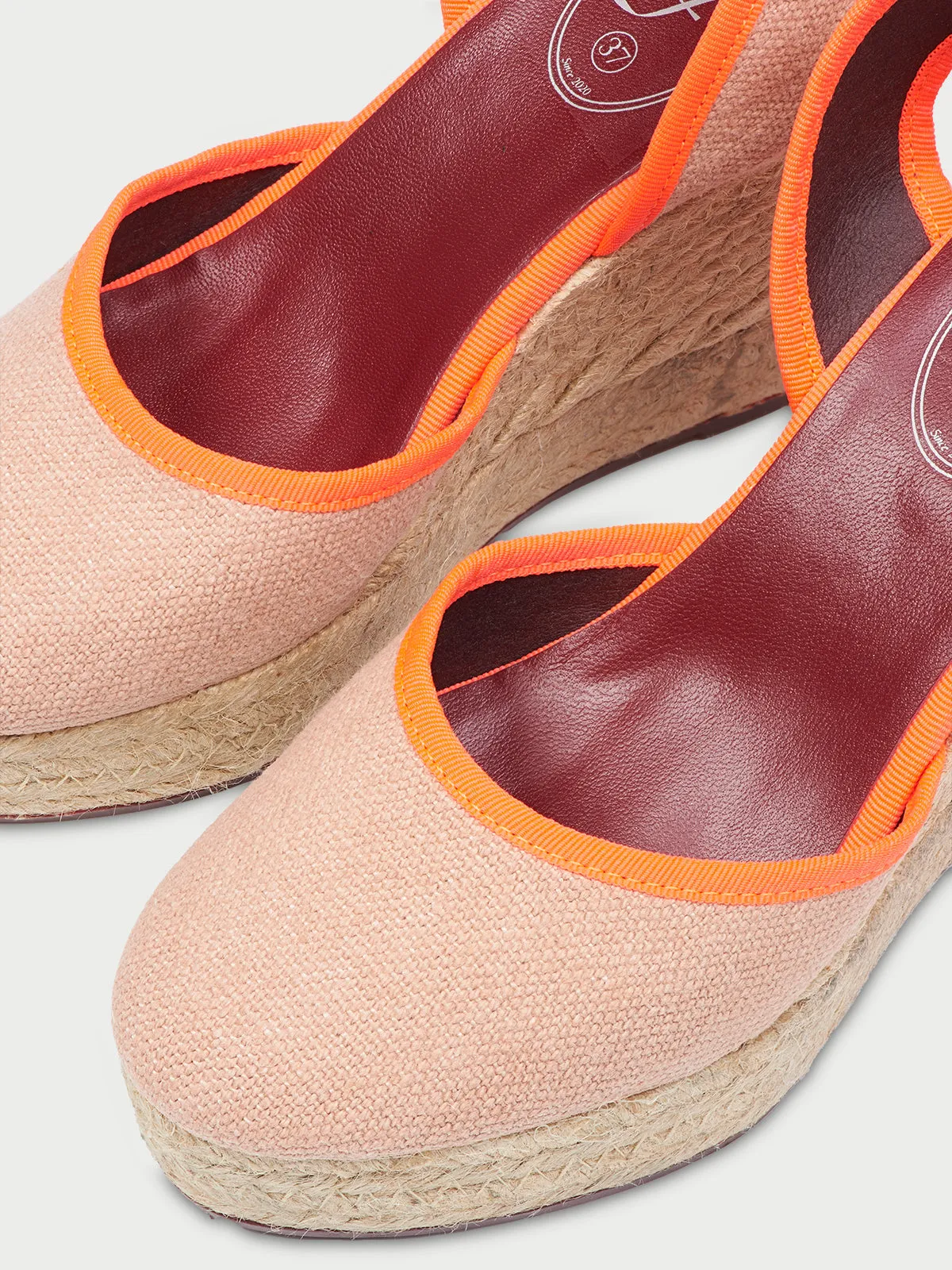 Flabelus Fiesta Espadrilles Nude Orange Piping - ByAdushka