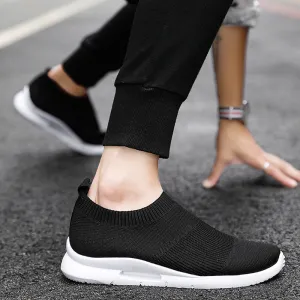 Flying Woven Breathable Mesh Elastic Casual Shoes