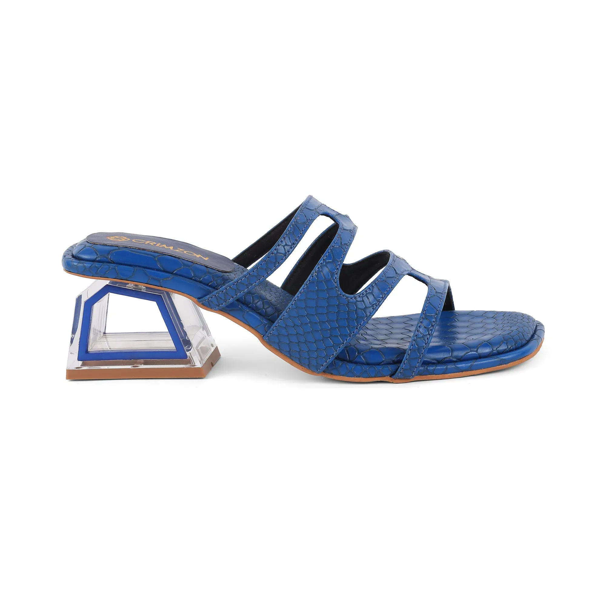 FRIDA- BLUE BLOCK HEELS