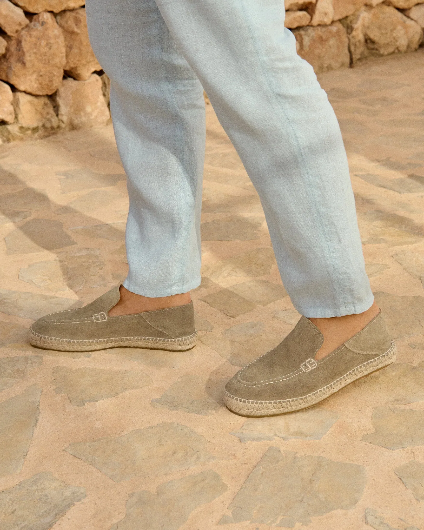 Hamptons Traveler Loafers Suede Espadrilles Forest