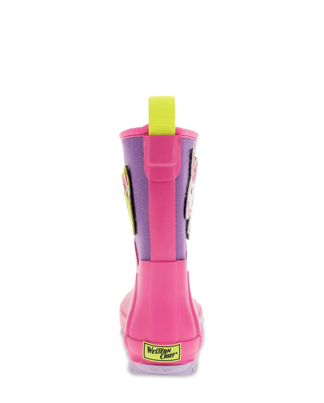 Kids Puddle Patch Rain Boot - Hot Pink