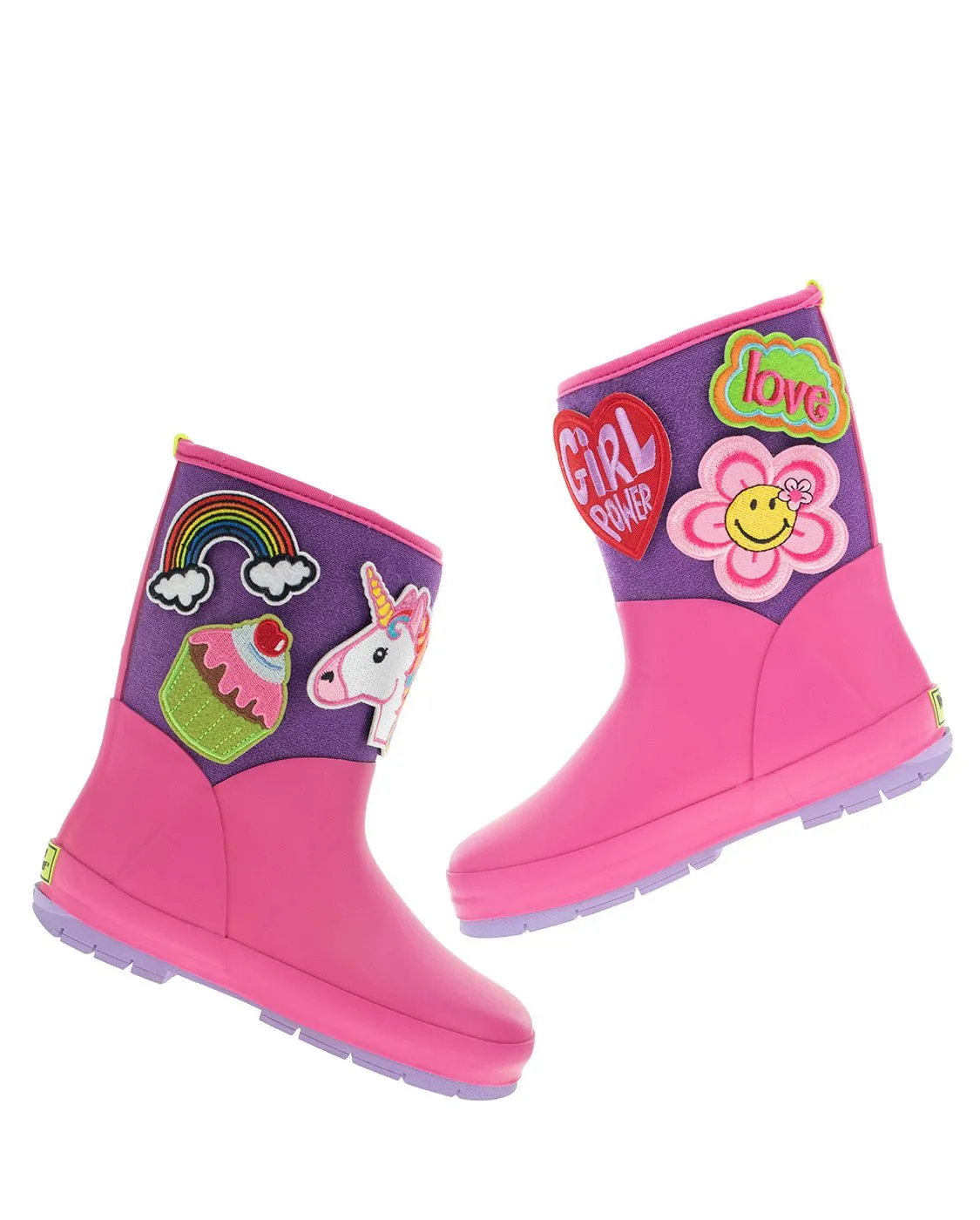 Kids Puddle Patch Rain Boot - Hot Pink