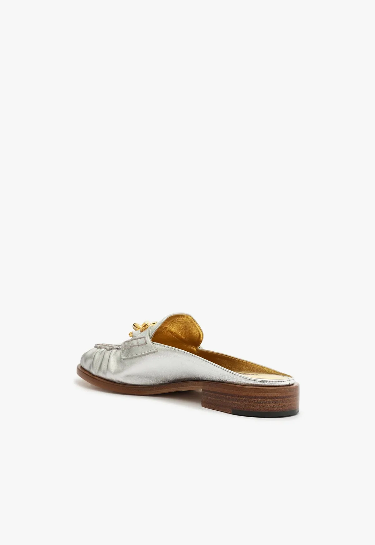 Luca Chain Leather Flat