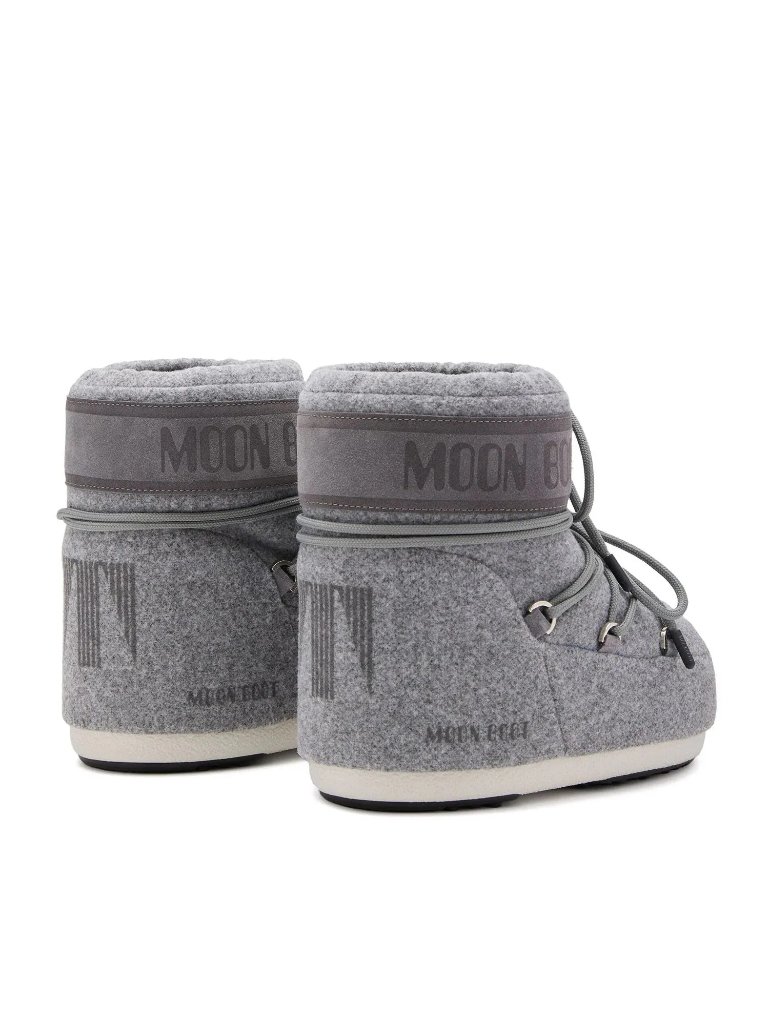 Moon Boot -  Icon low grey felt boots