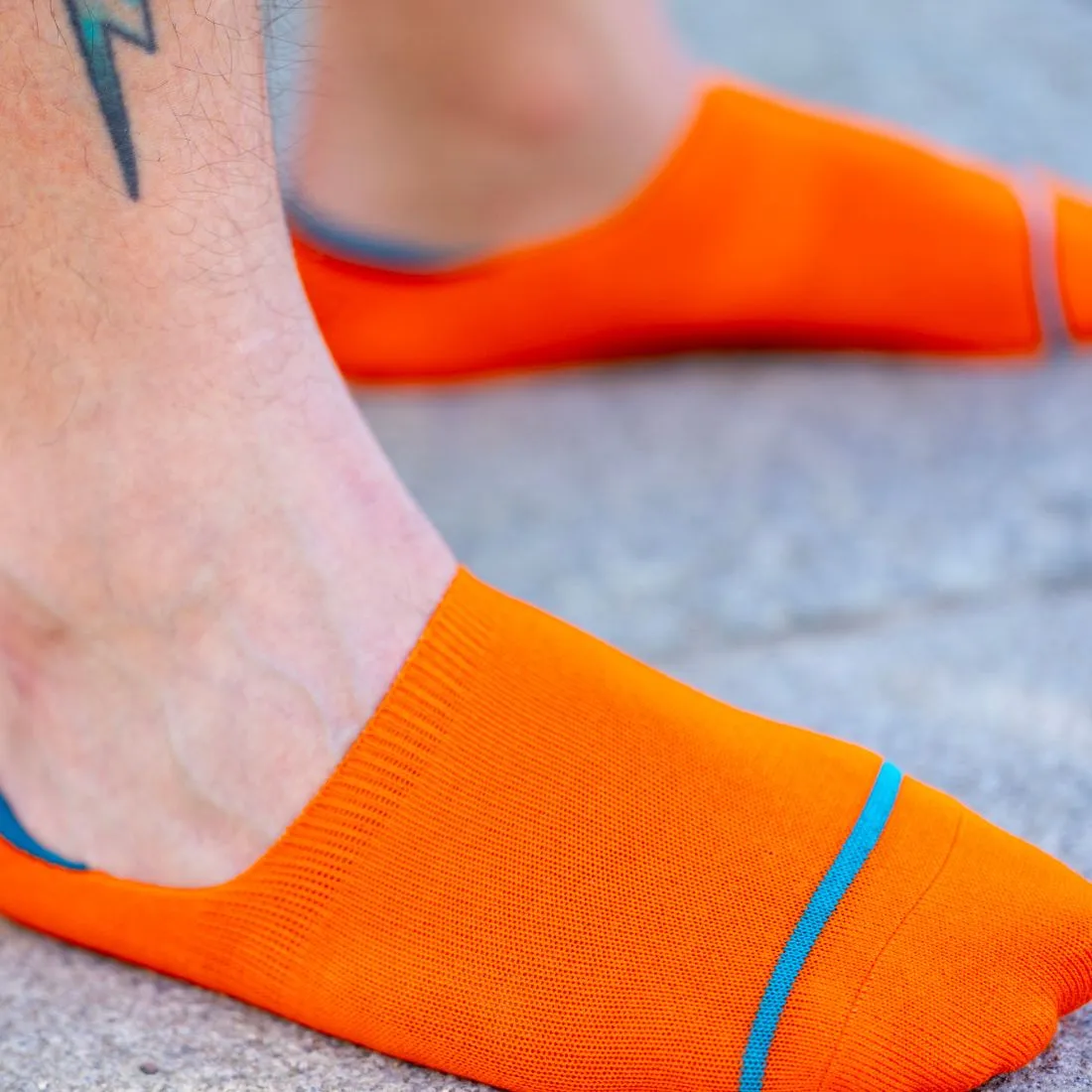 Neon Orange "No-Show" Bamboo Socks