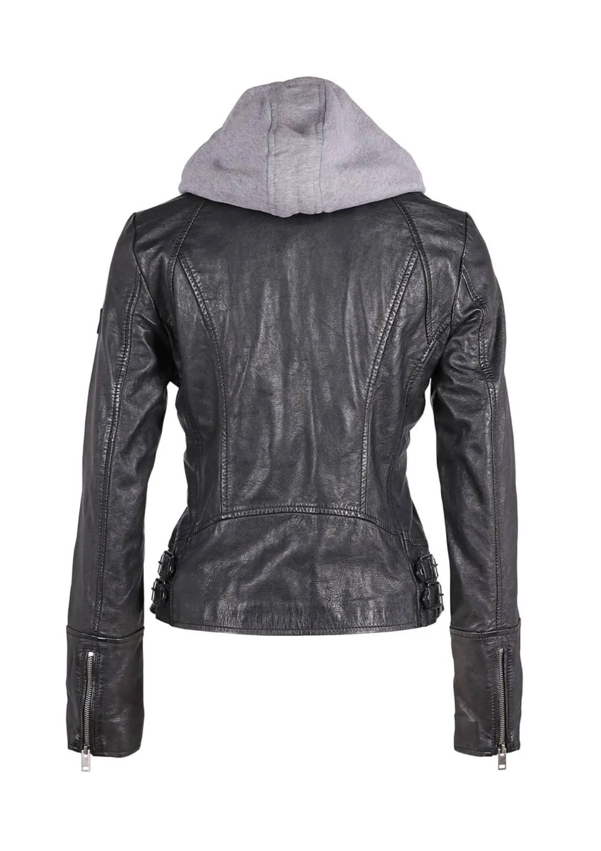 Nola Hooded Leather Jacket