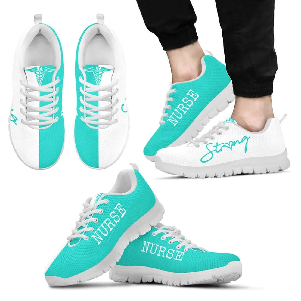 Nurse Sneaker, Nurse-Strong Tiffany White Sneakers Shoes, Best Shoes For Nurses