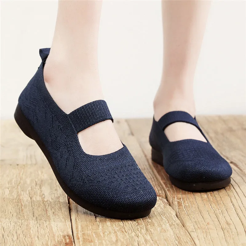 Owlkay Weaving Breathable Loafers  Comfortable Walking Casual Flats Shoes WF01