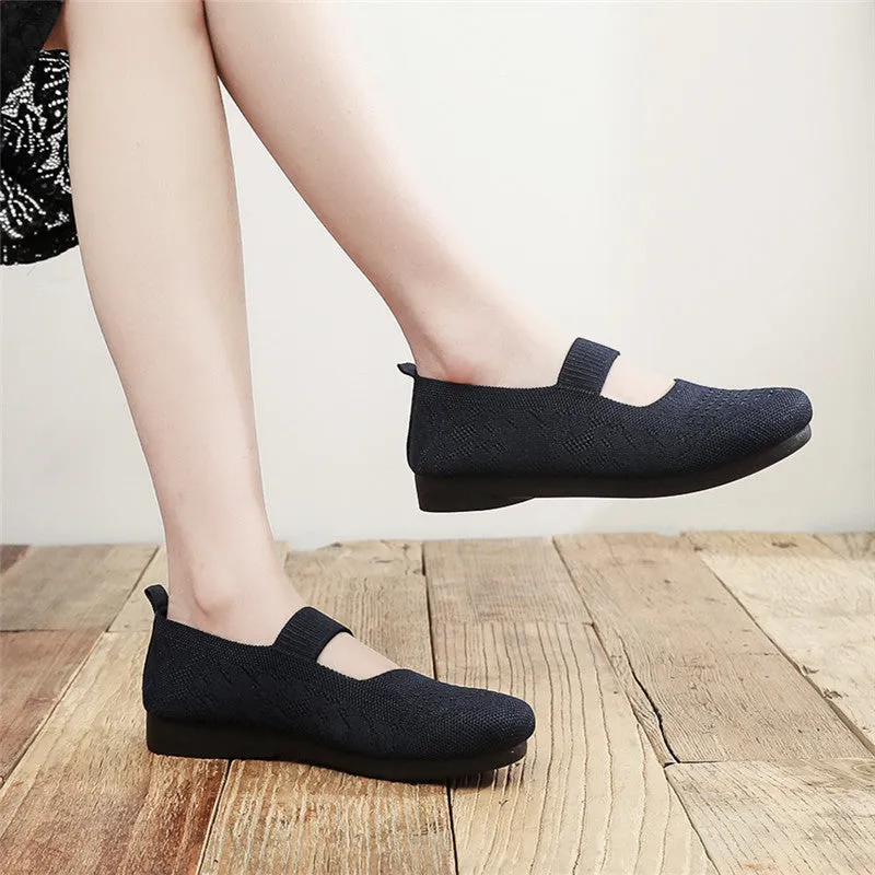 Owlkay Weaving Breathable Loafers  Comfortable Walking Casual Flats Shoes WF01