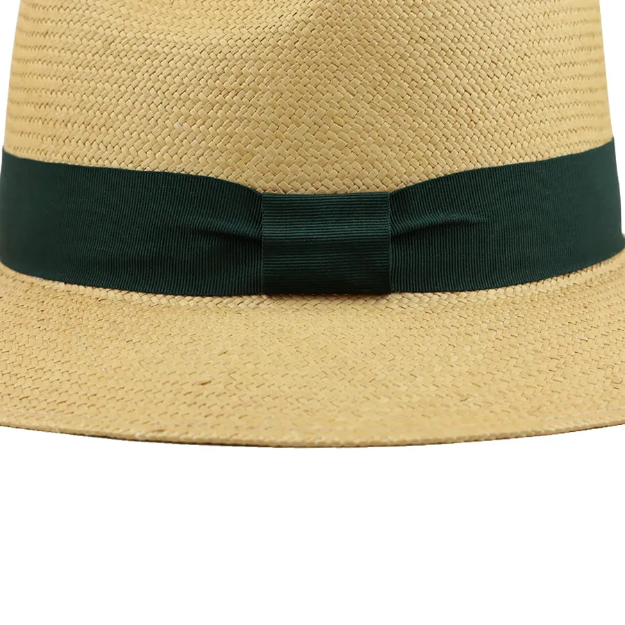 Panama Hat - Caramel / Forest Ribbon - Llano