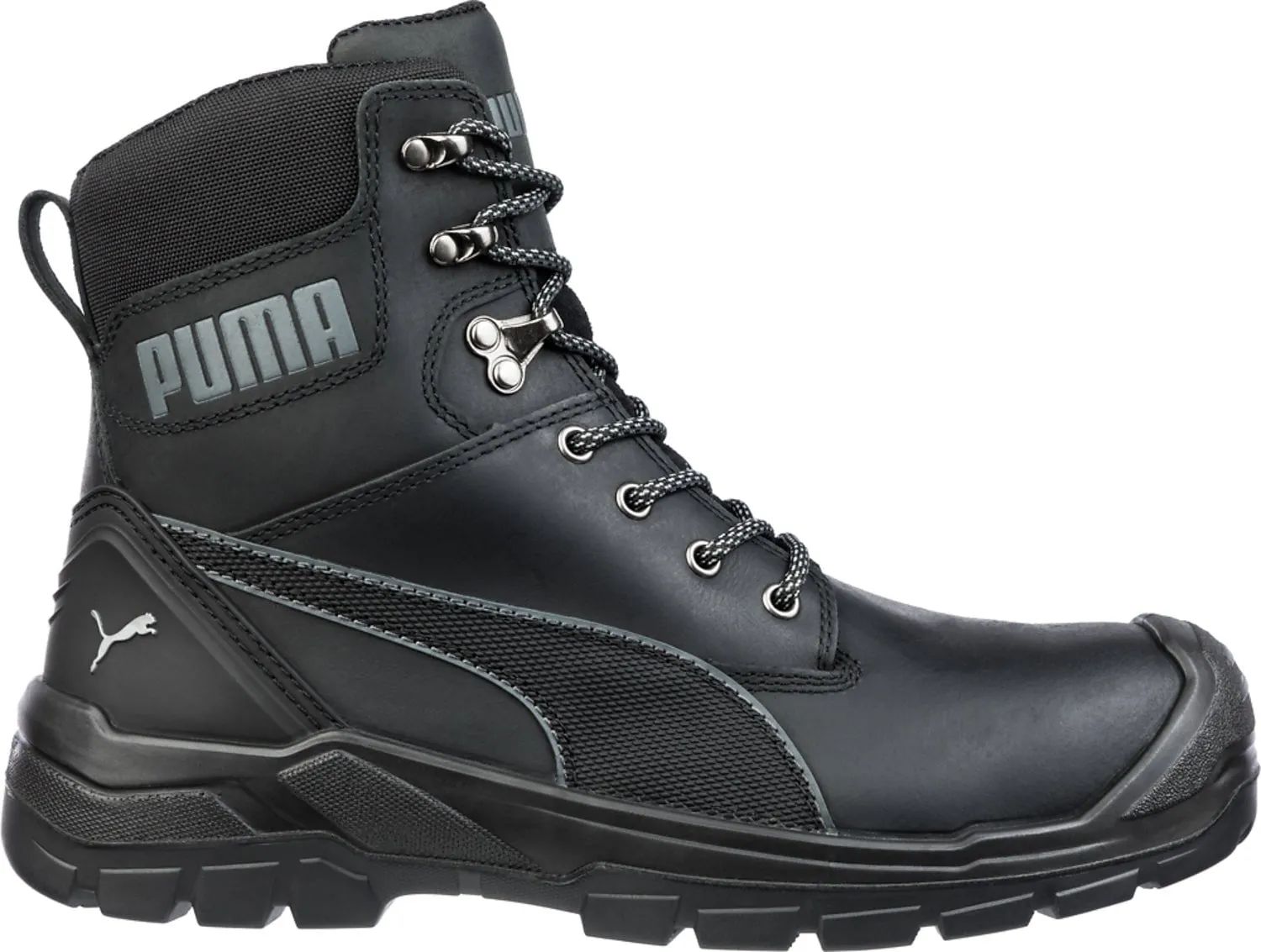 Puma Safety Womens Conquest CTX High EH WP ASTM Black Leather Work Boots