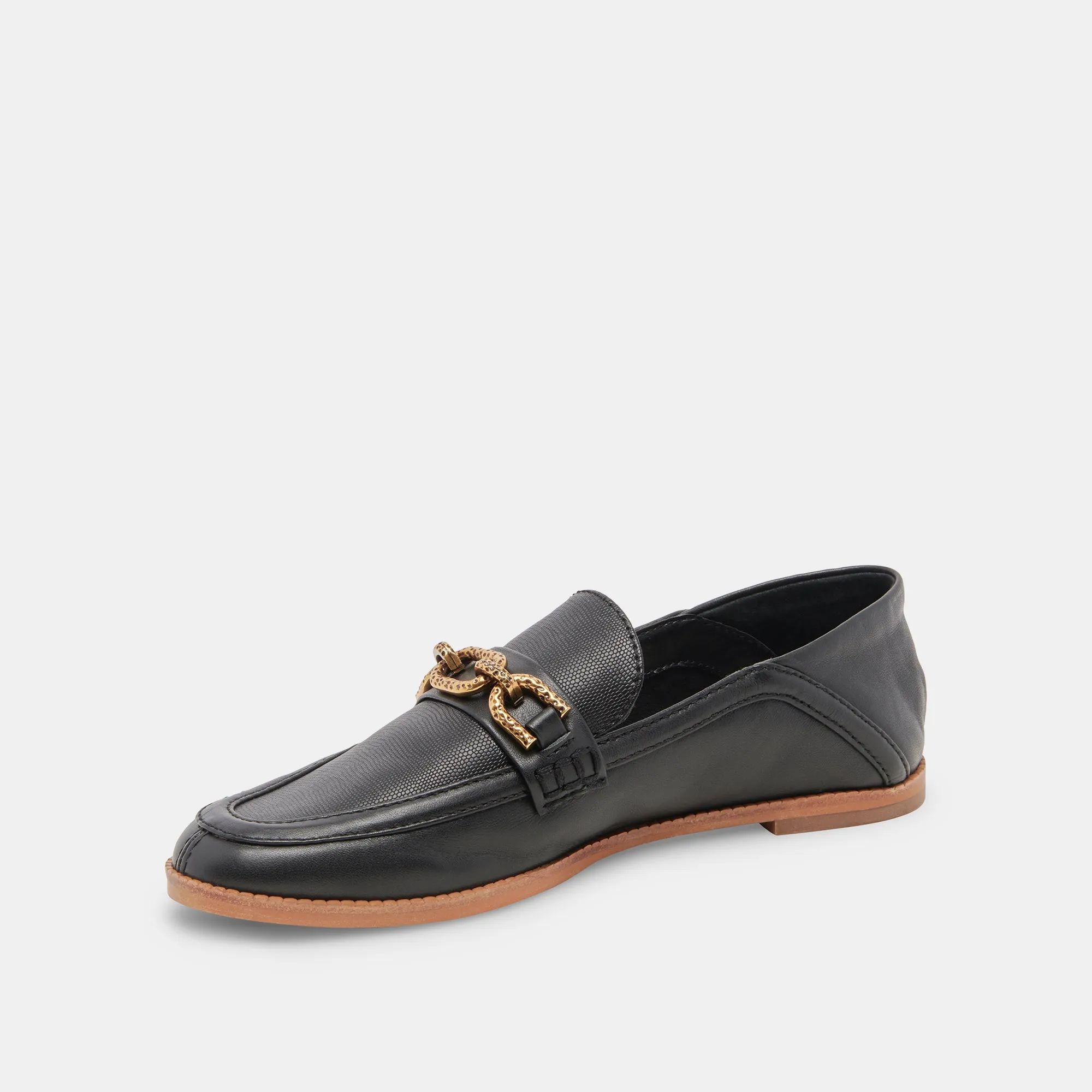 REIGN FLATS BLACK LEATHER