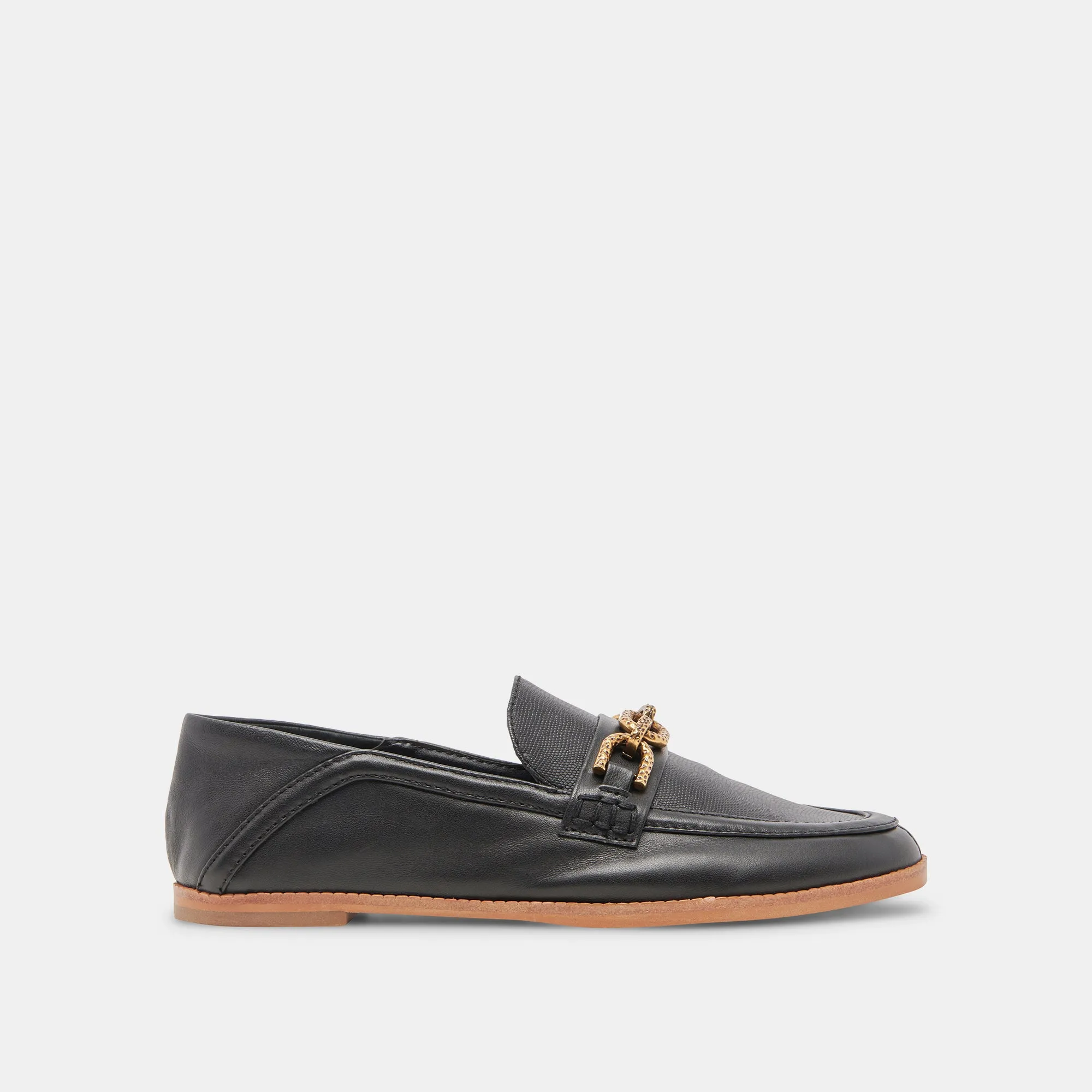 REIGN FLATS BLACK LEATHER