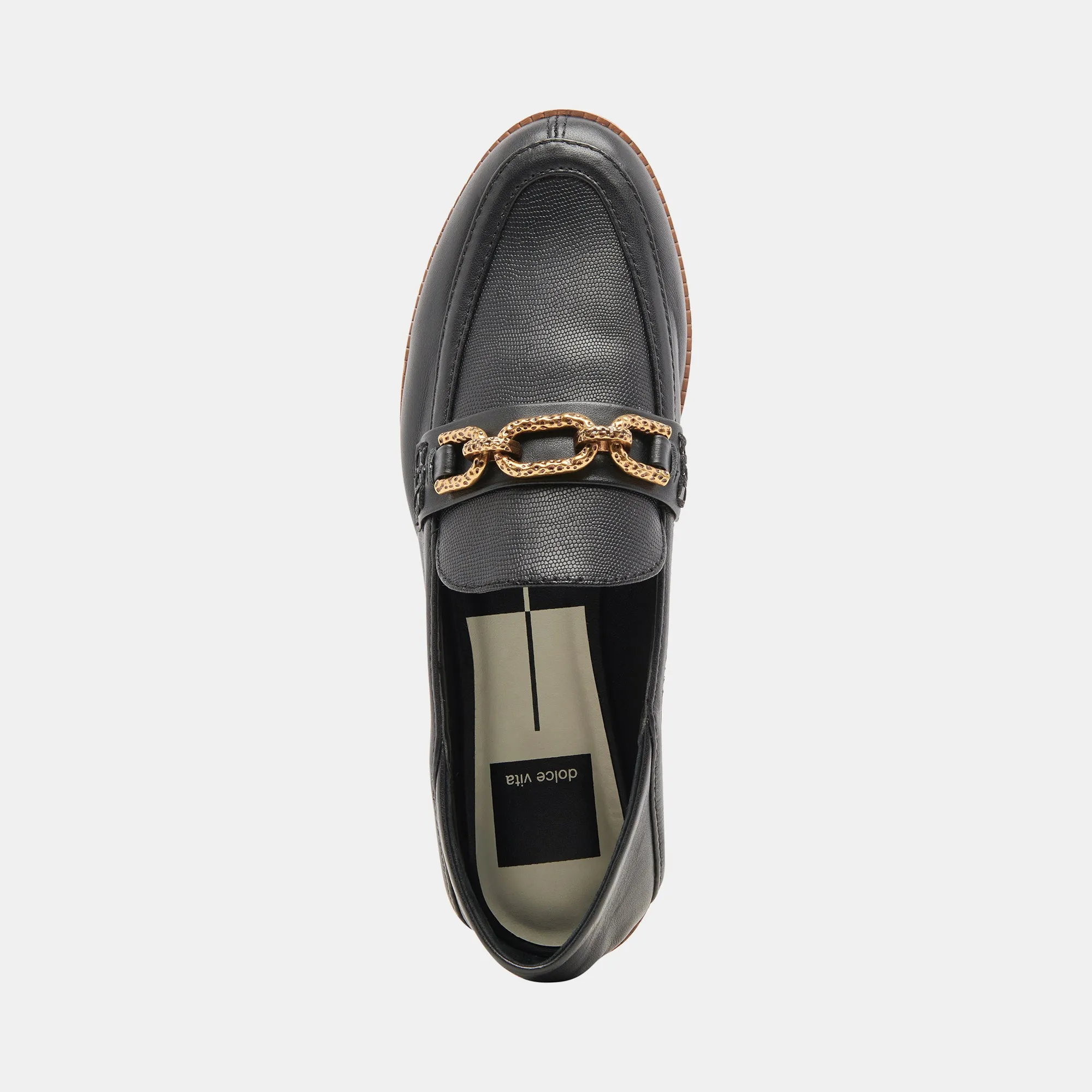 REIGN FLATS BLACK LEATHER