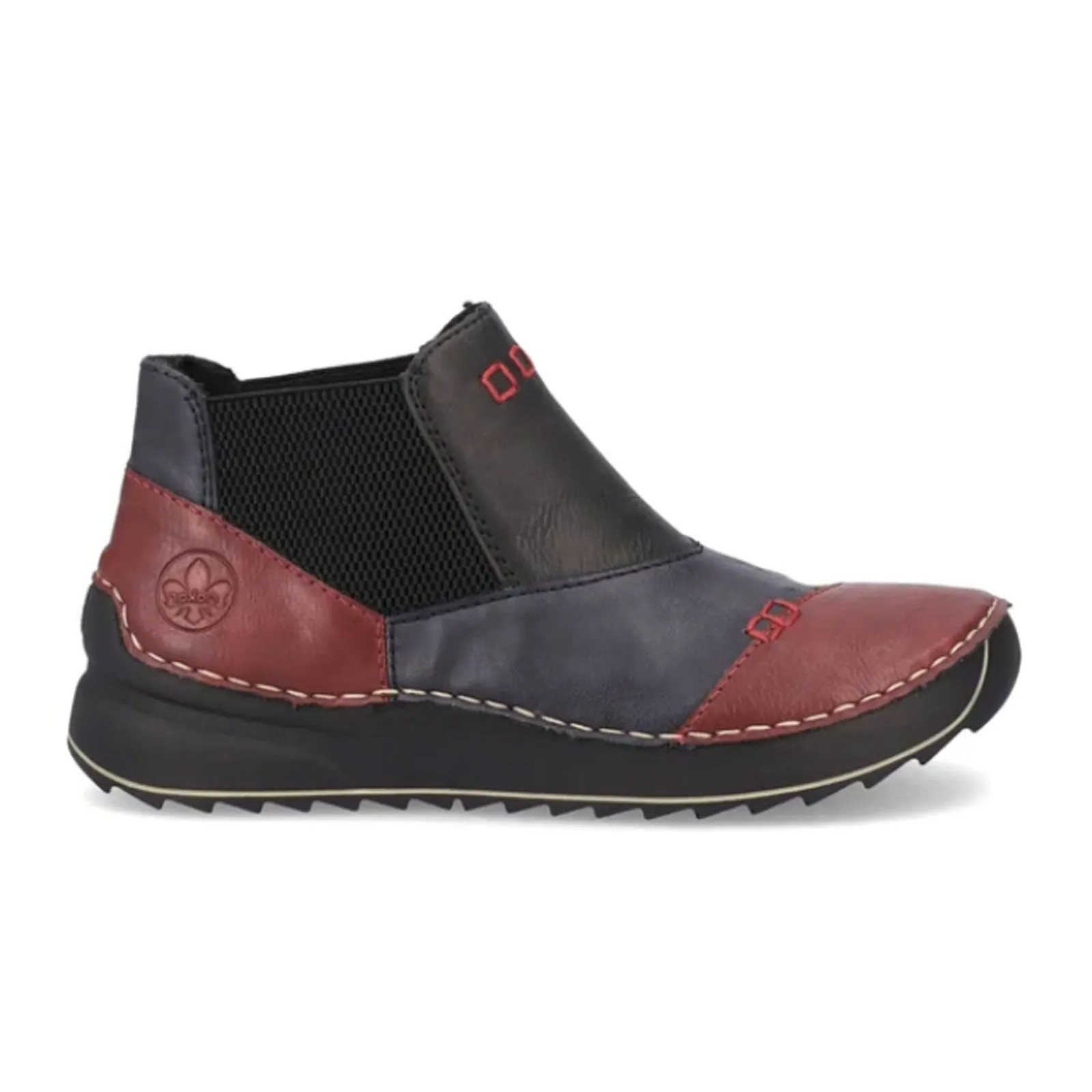 Rieker 51575-14 Chelsea Boot (Women) - Wine/Ozean/Schwarz