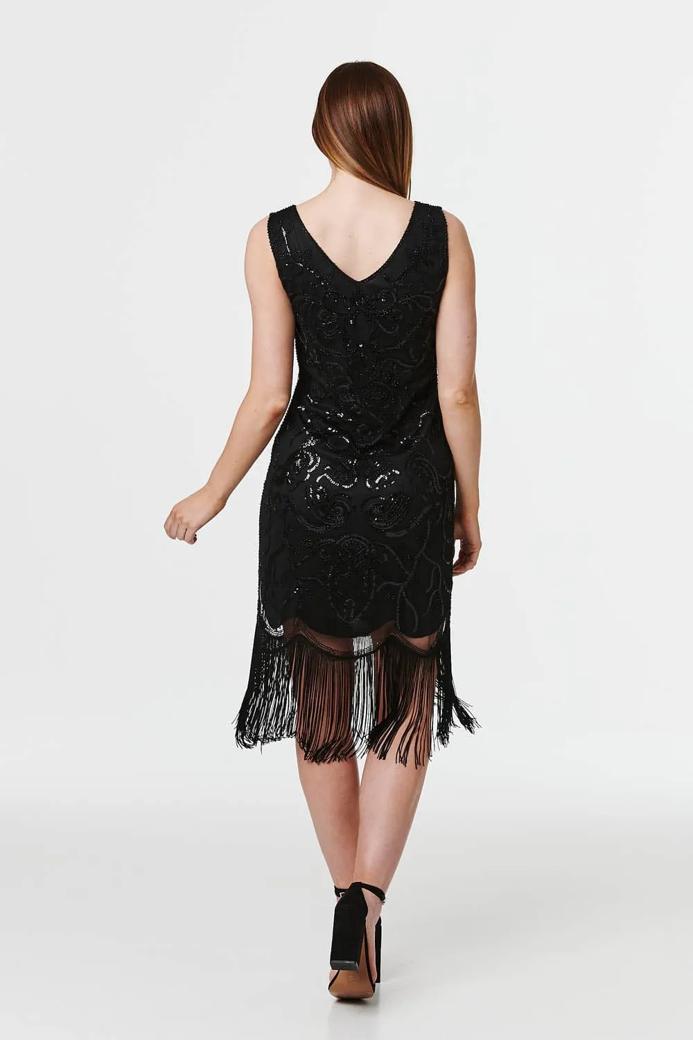 Sequin Embellished Slip Dress