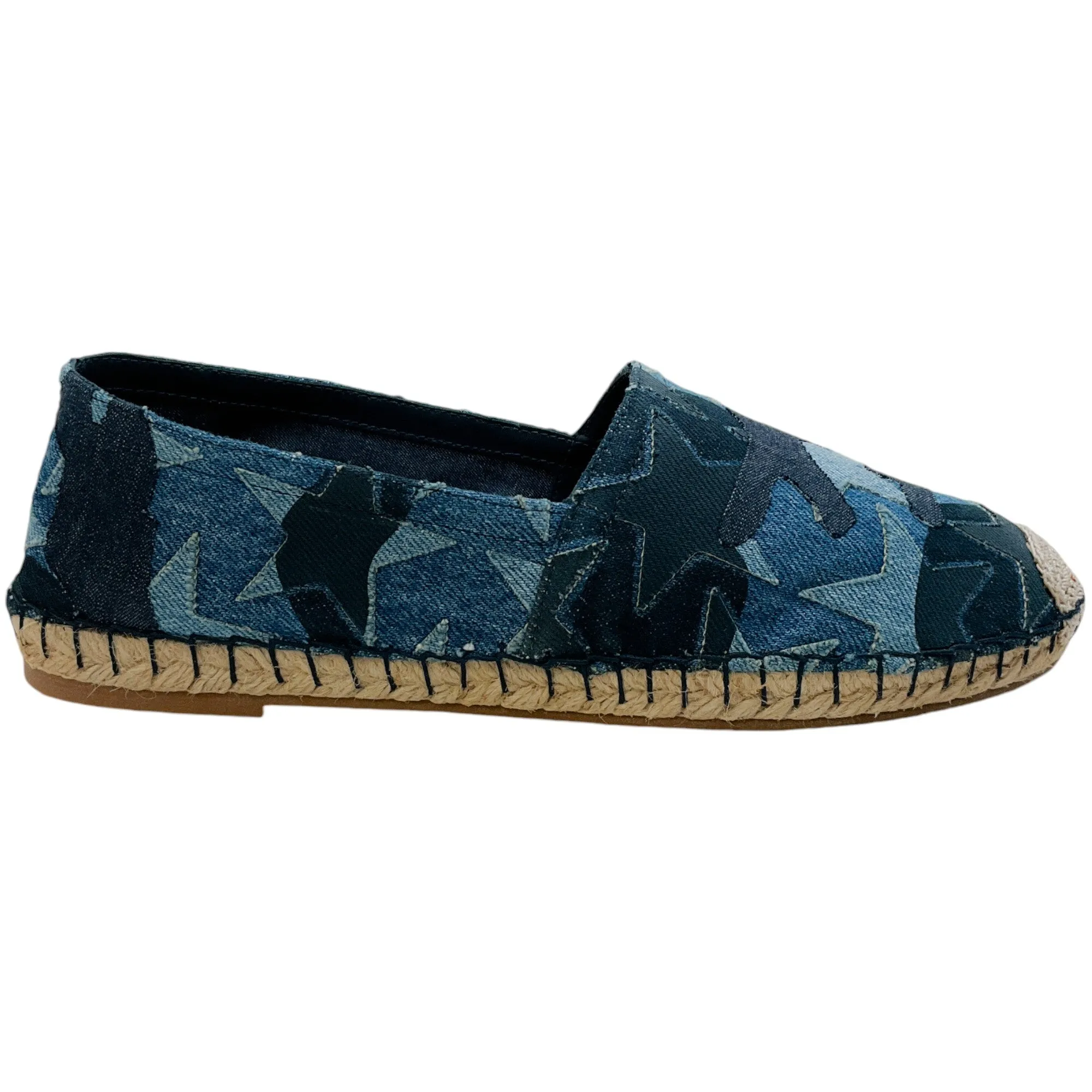 Valentino Blue Denim Camo Stars Espadrilles