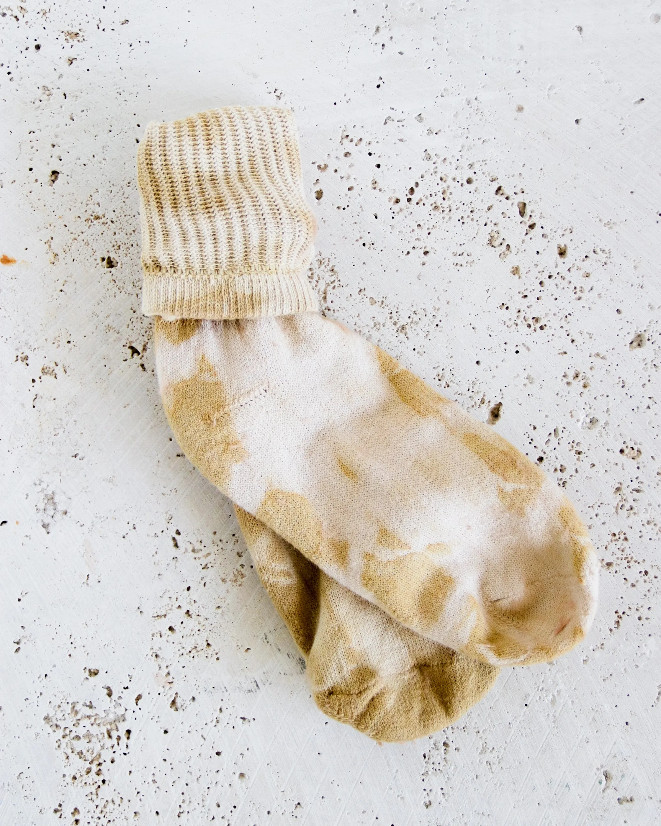 Yellow Tie Dye Organic Cotton Plant Dyed Socks